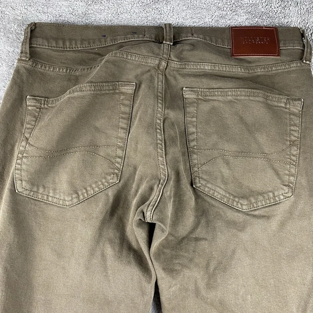 Hollister Epic Flex Slim Straight Jeans Mens 32x29 Tan‎ Low Rise